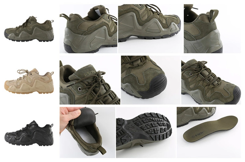 Khaki Earthquake Resistant Tactical Outdoor Men Sport Shoes