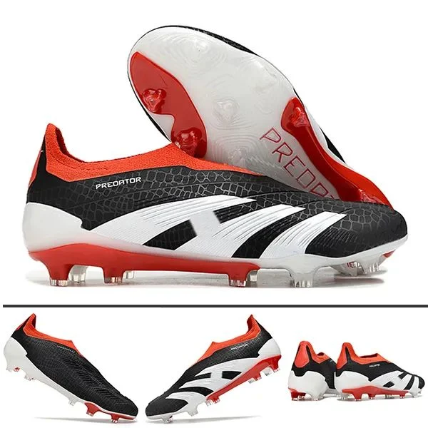 Quality Football Boots 30th Anniversary 24 Elite Tongue Fold Laceless Laces Fg Mens Soccer Cleats Comfortable Training Leather Football Shoes