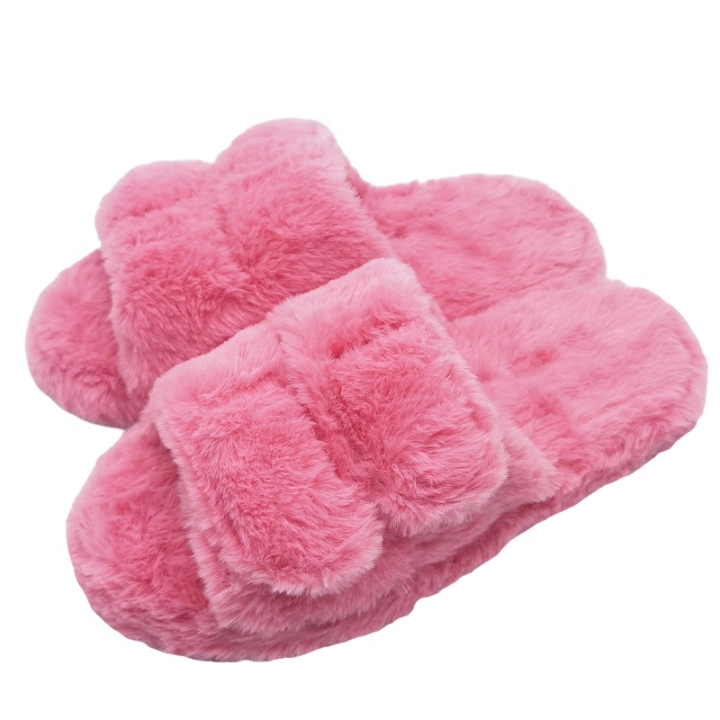 Classic Fluffy Soft Warm Slippers Women Faux Fur Cozy Winter Indoor Outdoor Household Shoes Mules Slippers