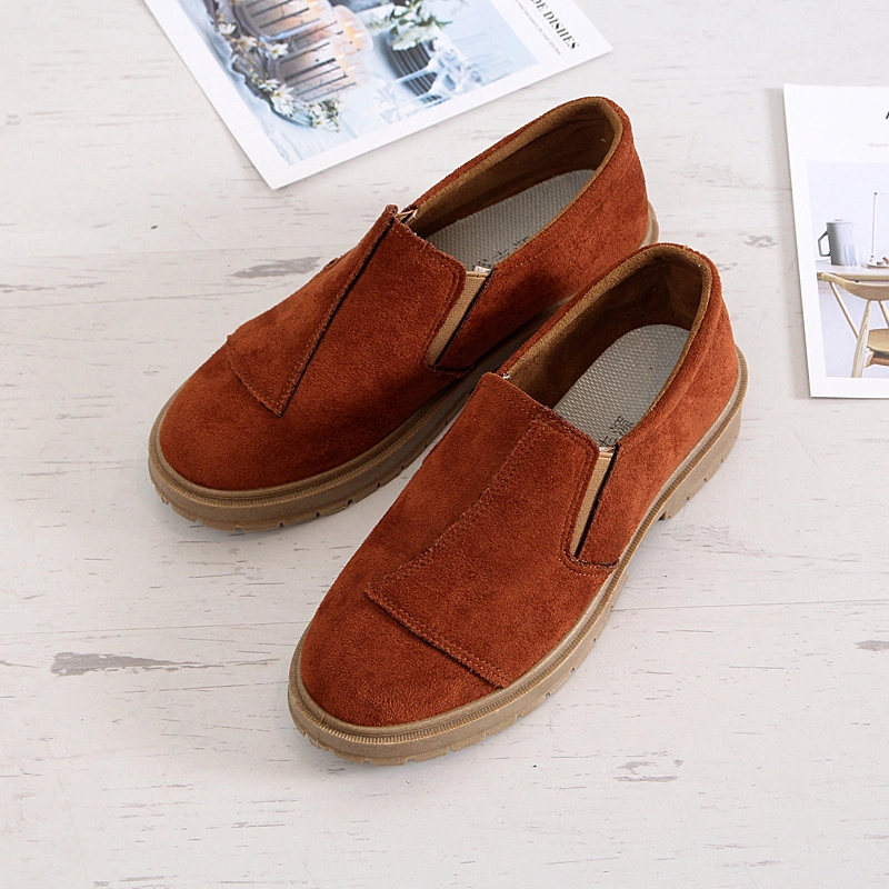 New Autumn Flat Shallow Mouth Suede Casual Outdoor Brand Single Shoes Loafers