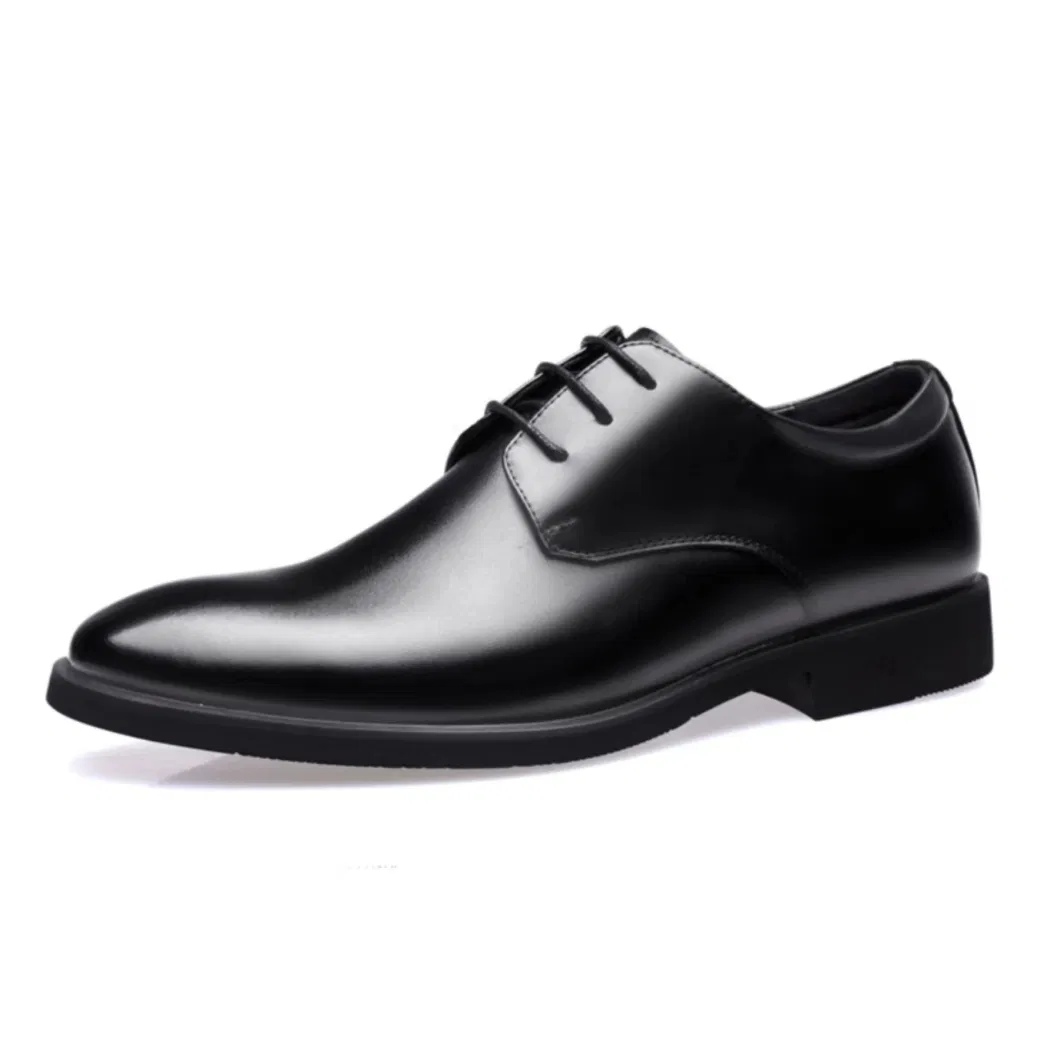 Cheap Comfortable Black Genuine Leather Office Shoes Dress Shoes