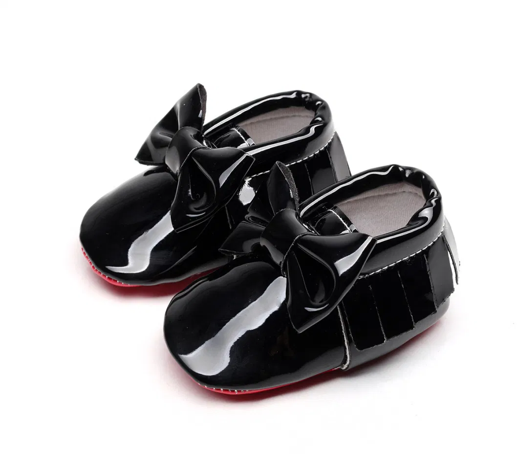 Bow Fringe Baby Moccasins Soft Sole Baby Shoes Girls Fashion Toddler Shoes Crib Flats Casual Shoes Esg13778