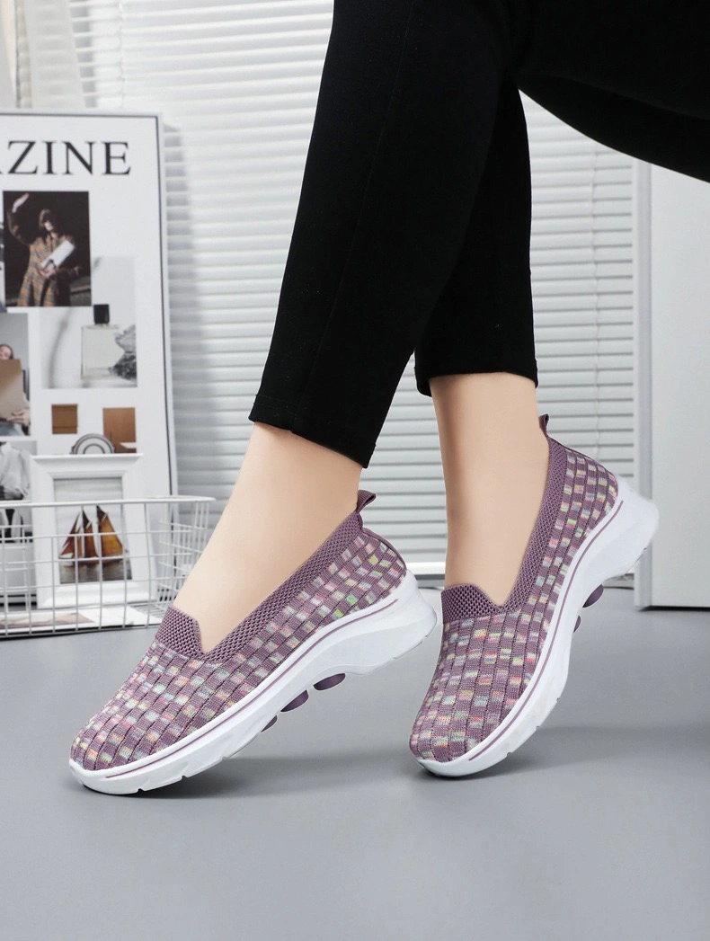 Wholesale Womens Sneakers Shoes Travel Loafers Sporting Running Tennis Shoes Fashion Athletic-Sports-Shoes Breathable Comfort Youth Lady Casual Shoes