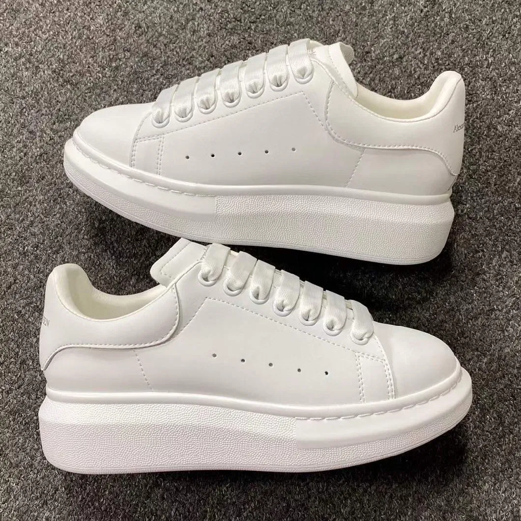 2024 New High Quality Women Skateboarding Shoes Casual Small White Shoes White Genuine Leather Shoes Men