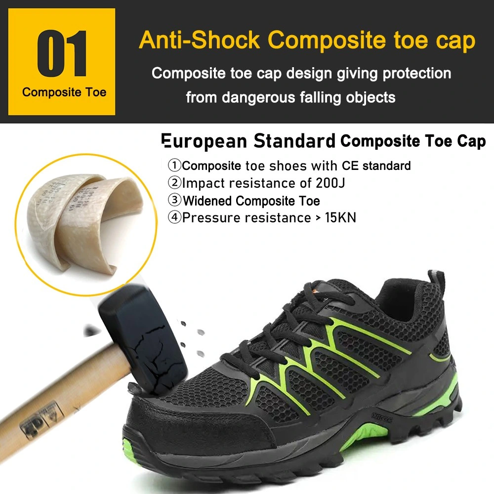 Kpu Upper Anti-Slip Stylish Sporty Outdoor Hiking Safety Shoes Men