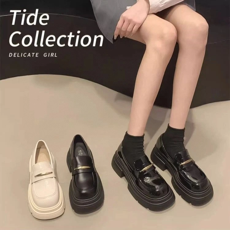 J10fashion Trend Versatile Platform Female Loafers Casual Shoes