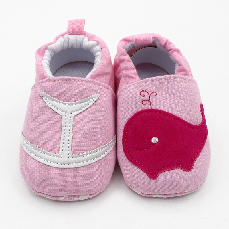 Baby Cotton Polka DOT Walking Soft Sole Crib Shoes Esg10331