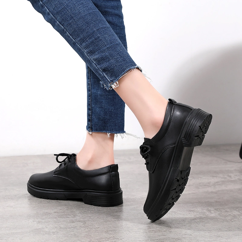 2024 Factory Charming Luxury Fashion Comfort Casual Women Dress Shoes High Quality Lace up Loafers Lady Woman Office Shoe Female Girls Footwear