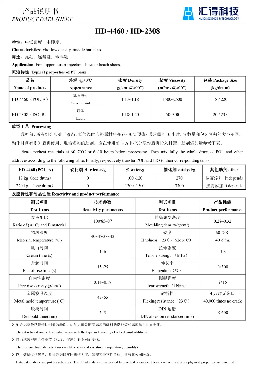 China PU Material of MID or Low Density PU Polymers for Making Shoe Sole