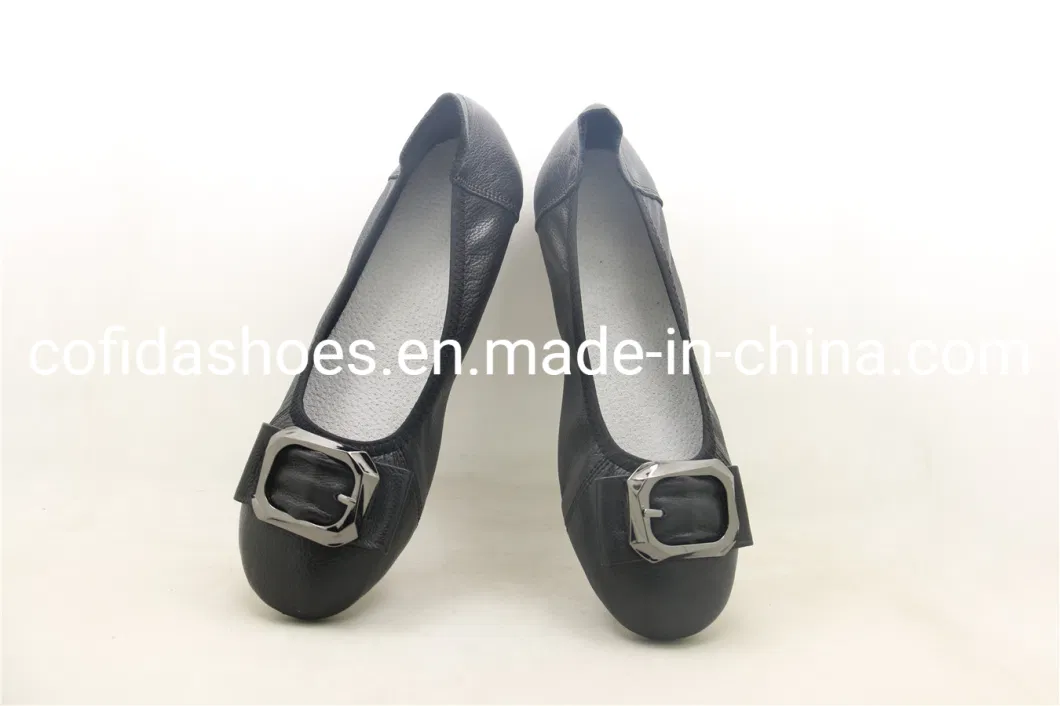 Newest Fashion Soft Leather Flat Ballerina Lady Shoes