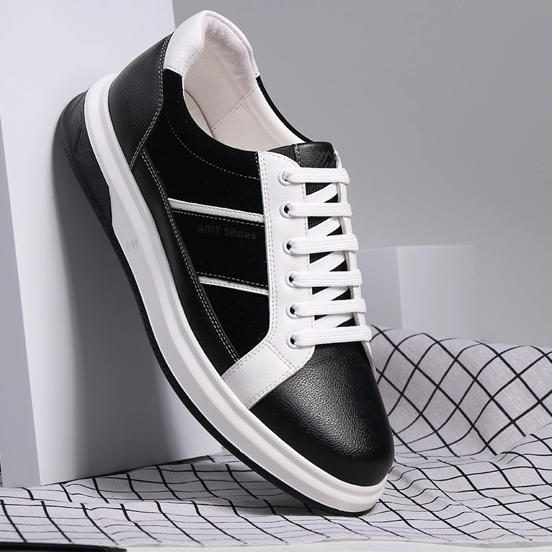 Adit New Design Lace-up Men Leather Sport Shoes Sneakers Custom Logo Shoes for Men