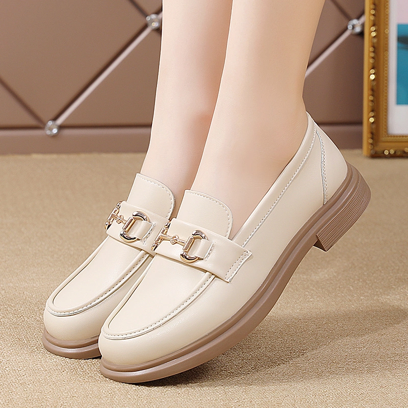 Classical European Dress Style Office Lady Shoes Female High Heeled Platform Slip on Women Loafers Leisure Casual Spring and Summer Season