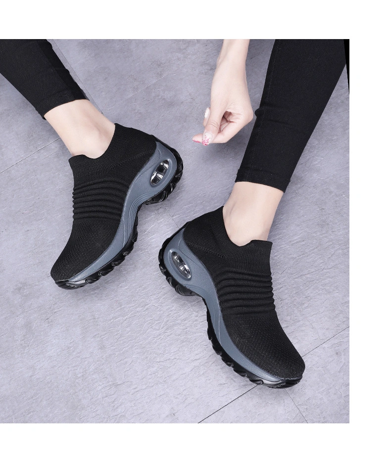 Women&prime;s Walking Sock Sneakers Dance Shoes Platform Loafers Casual Shoes