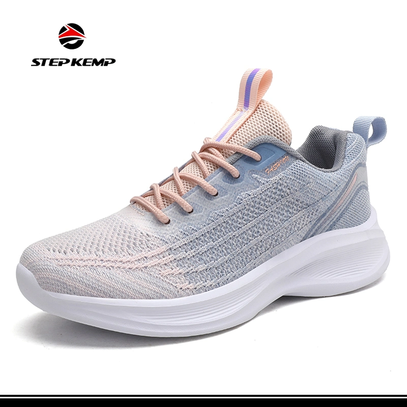 Breathable Women Casual Flat Tennis Ladies Knit Sports Socks Shoes Ex-23r2450