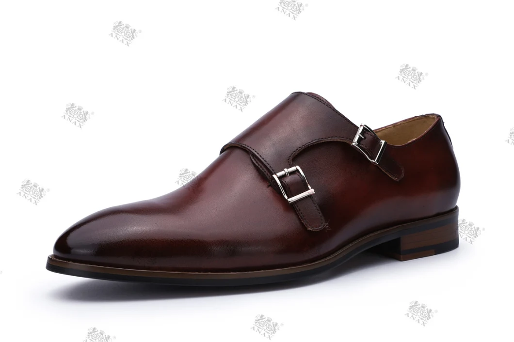 New Hand-Dye Leather-Shoes Men Shoes Casual-Shoes Sports Monk Strap Shoes