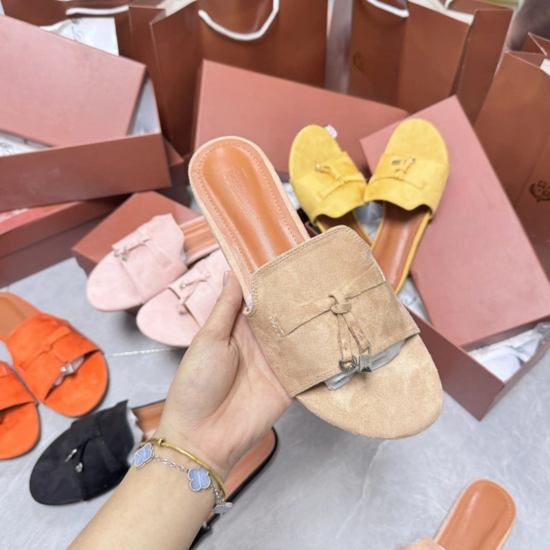 Leather Special Original Replicas Brand Online Store Soft Home Flat Women Mule Slippers