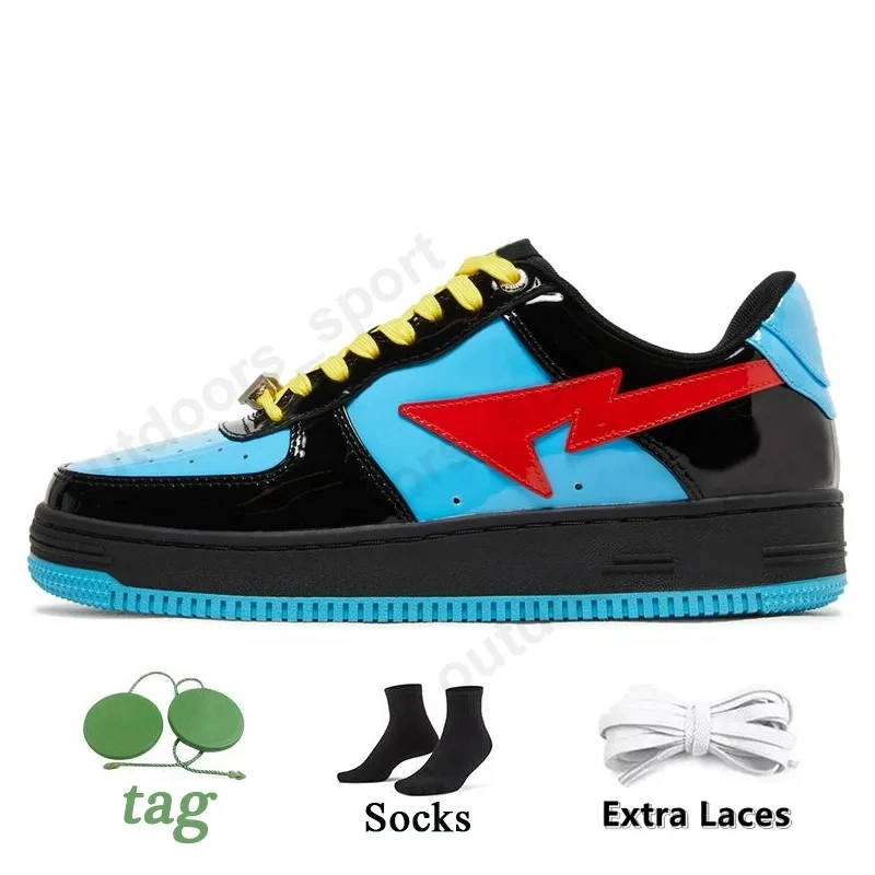 Shoes Womens Mens Shoe Patent Leather Black Color Camo Combo Pink Camos Blue Grey Orange Green with Socks Sneakers