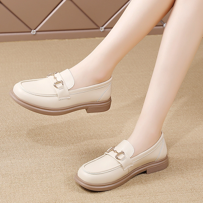 Classical European Dress Style Office Lady Shoes Female High Heeled Platform Slip on Women Loafers Leisure Casual Spring and Summer Season