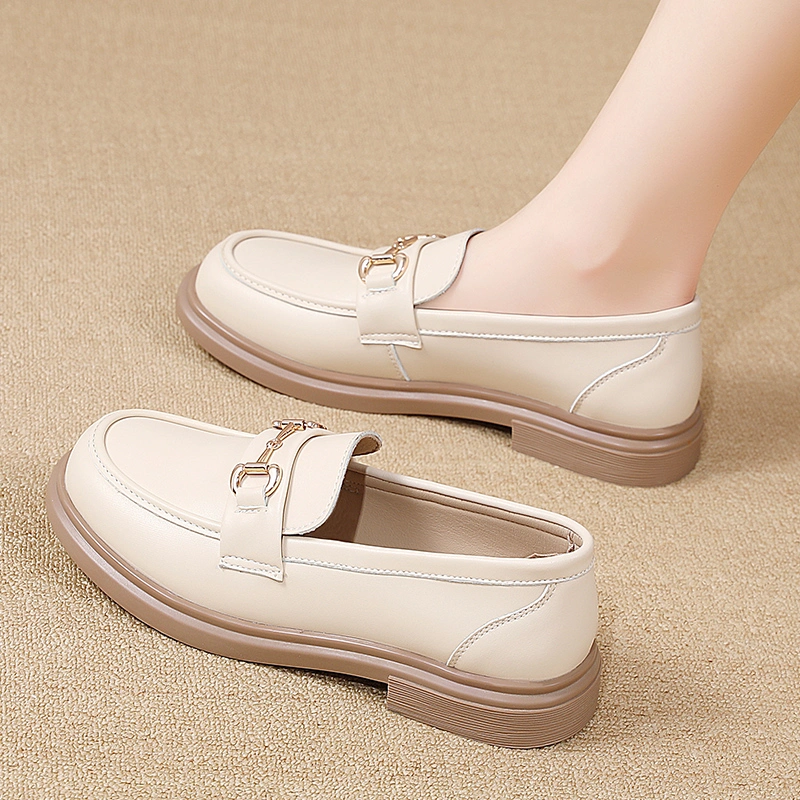 Classical European Dress Style Office Lady Shoes Female High Heeled Platform Slip on Women Loafers Leisure Casual Spring and Summer Season