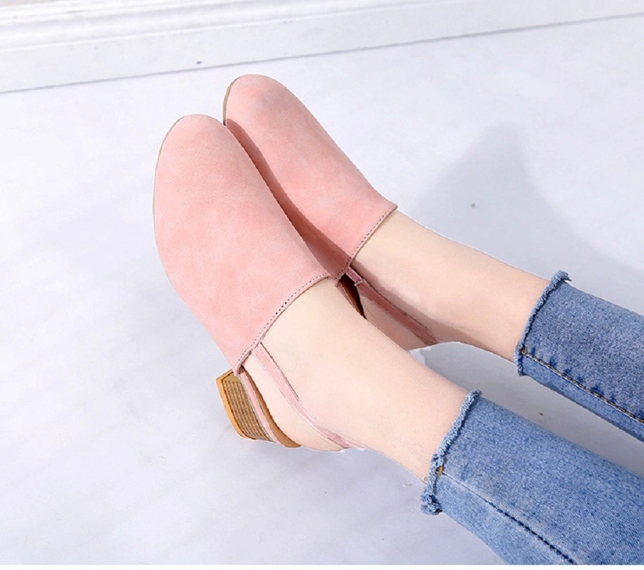 Women Boat Shoes Loafers Round Toe Shallow Square Heels Elastic Band Mule Shoes Casual Outdoor Leisure Flat Daily Wear Shoes Esg13690