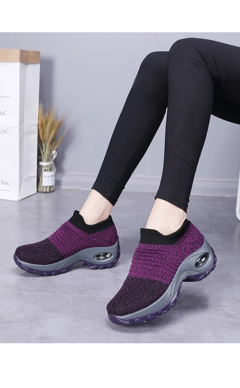 Women&prime;s Walking Sock Sneakers Dance Shoes Platform Loafers Casual Shoes