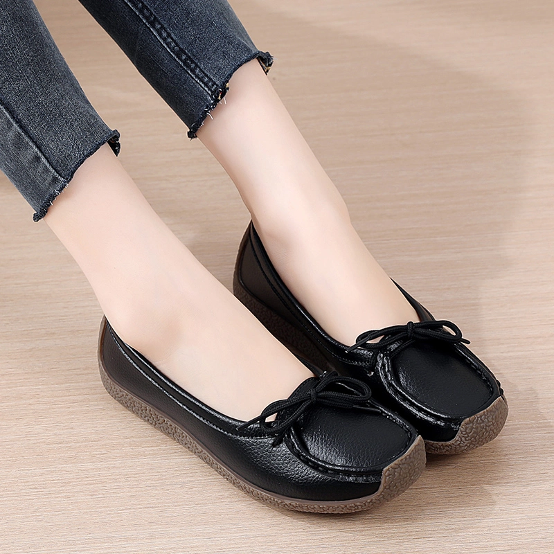 Booming Selling Lace up Luxury Shoes Women Casual Shoe Flats Loafers Ladies Woman Loafer Female Footwear