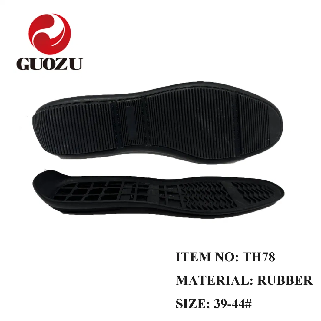 2023 New Design Flat Non-Slip Moccasin Shoe with Rubber Shoe Sole