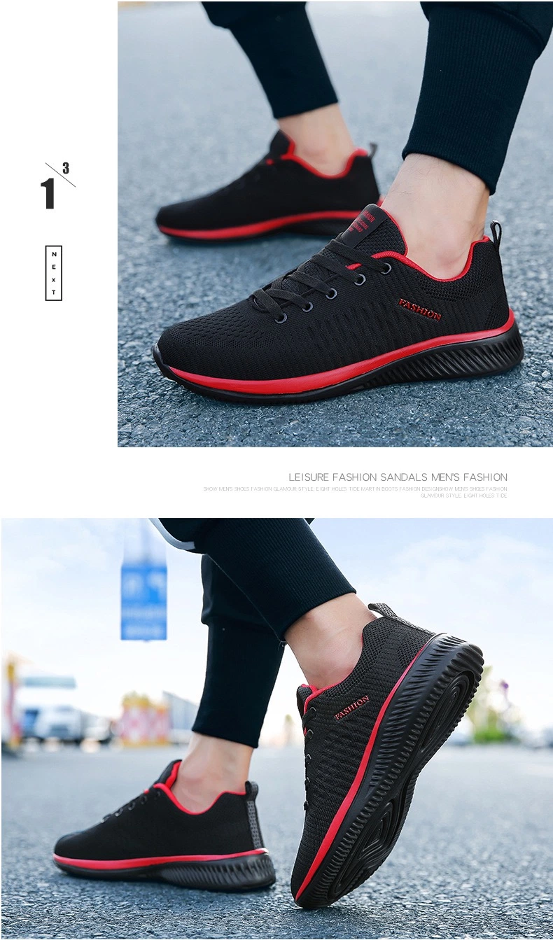 Breathable Flyknit Athletic Sports Shoes for Men Fashion Walking Flat Shoes Cheap Price Comfort Stock Running Shoes Youth Shoes Sporting Shoes Casual Shoes