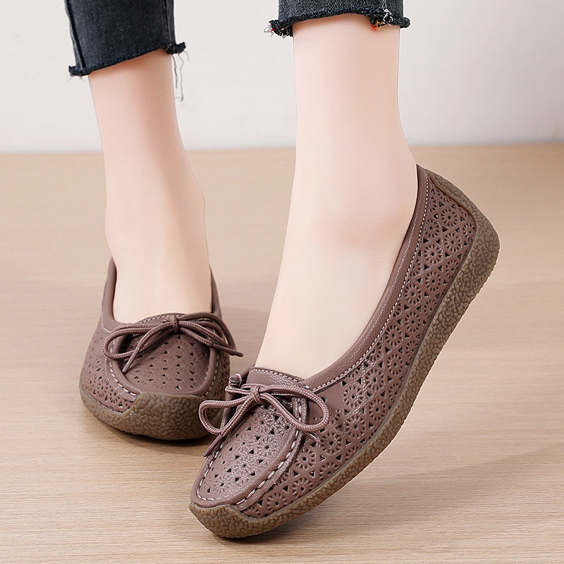 Hollow out Lace-up Women Casual Shoes Loafer Female Footwear Lady Shoe Luxury Loafers