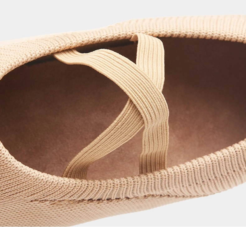 Camel Comfortable Ballet Shoes Flying Woven Outdoor Breathable Soft Sole 162