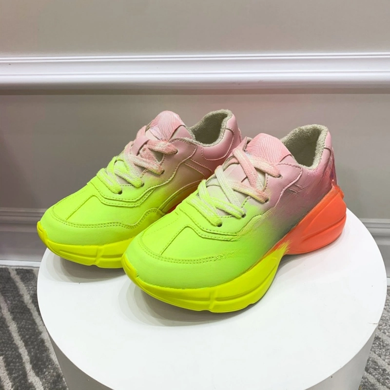 Top Grade Cute Girl&prime;s Shoes Replica Designer Casual Shoes Leather Shoes for Kids