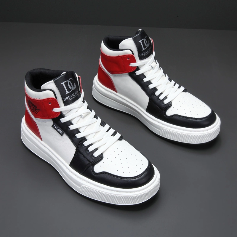 Custom Full Grain Leather Sneakers Shoes - Stylish and Comfortable Athletic Sports Shoes