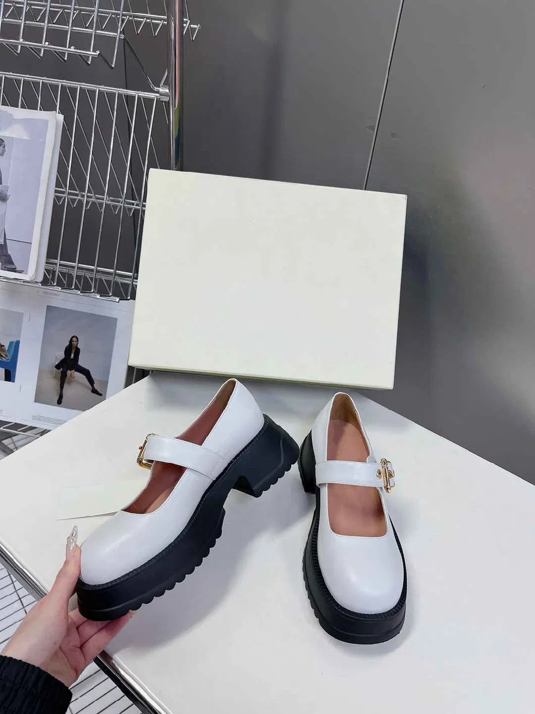 Big-Head Platform Mary Jane Loafers