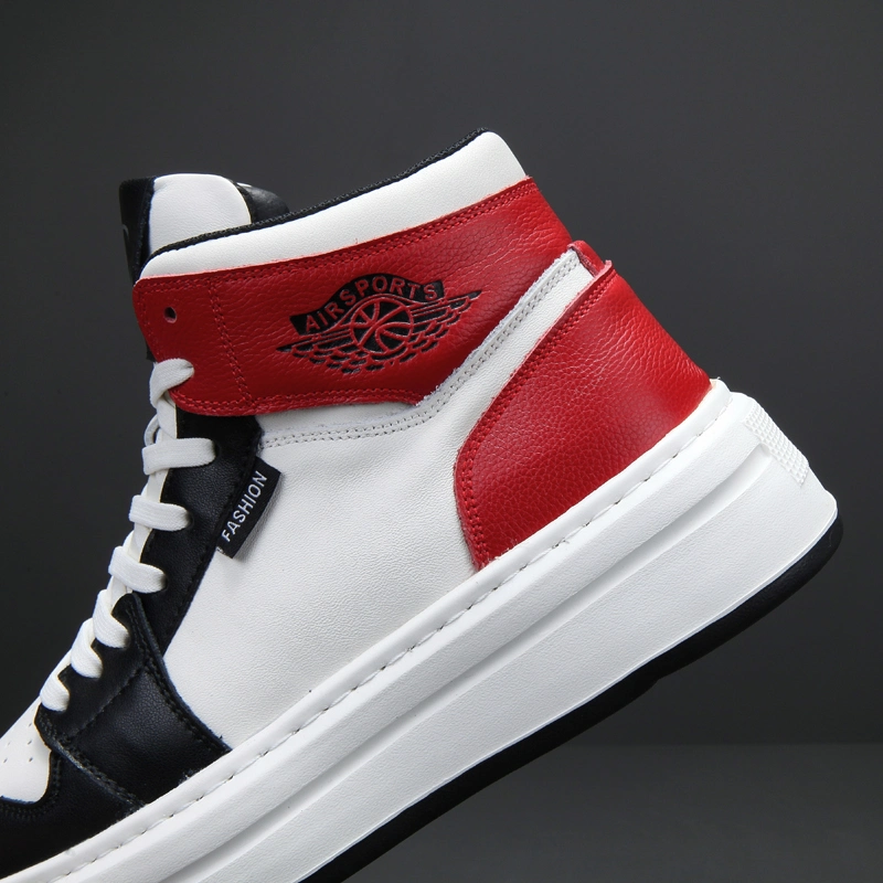 Custom Full Grain Leather Sneakers Shoes - Stylish and Comfortable Athletic Sports Shoes