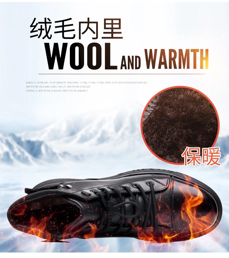 Refined Black Hiking Winter Boots Fashion Sneakers Shoes for Men Athletic Sports Shoes Walking Running Shoes Male Footwear