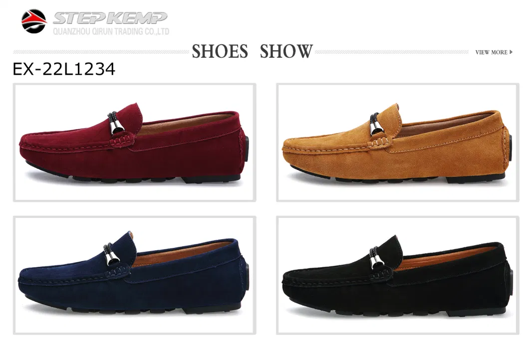 Hot Sell Men Slip-on Suede Leather Loafers Driving Shoes Ex-22L1234