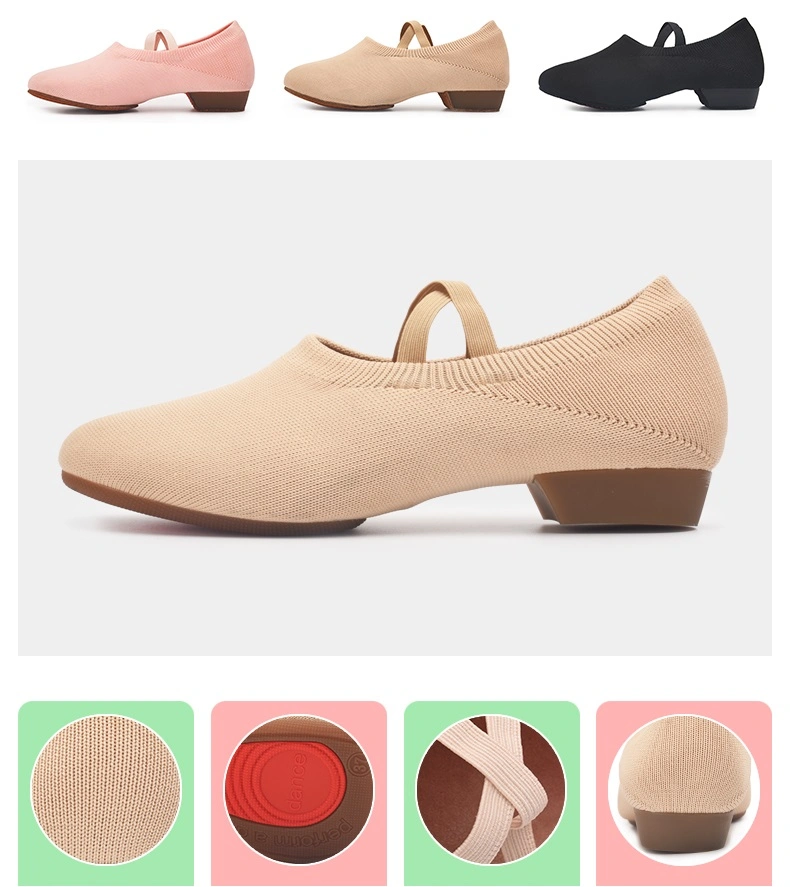 Camel Comfortable Ballet Shoes Flying Woven Outdoor Breathable Soft Sole 162