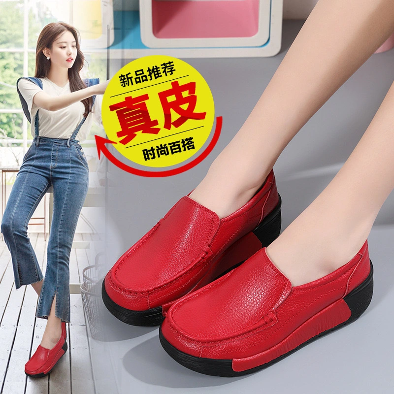 2024 Wedge Platform Womens Fashion Shoes Slip on Loafer