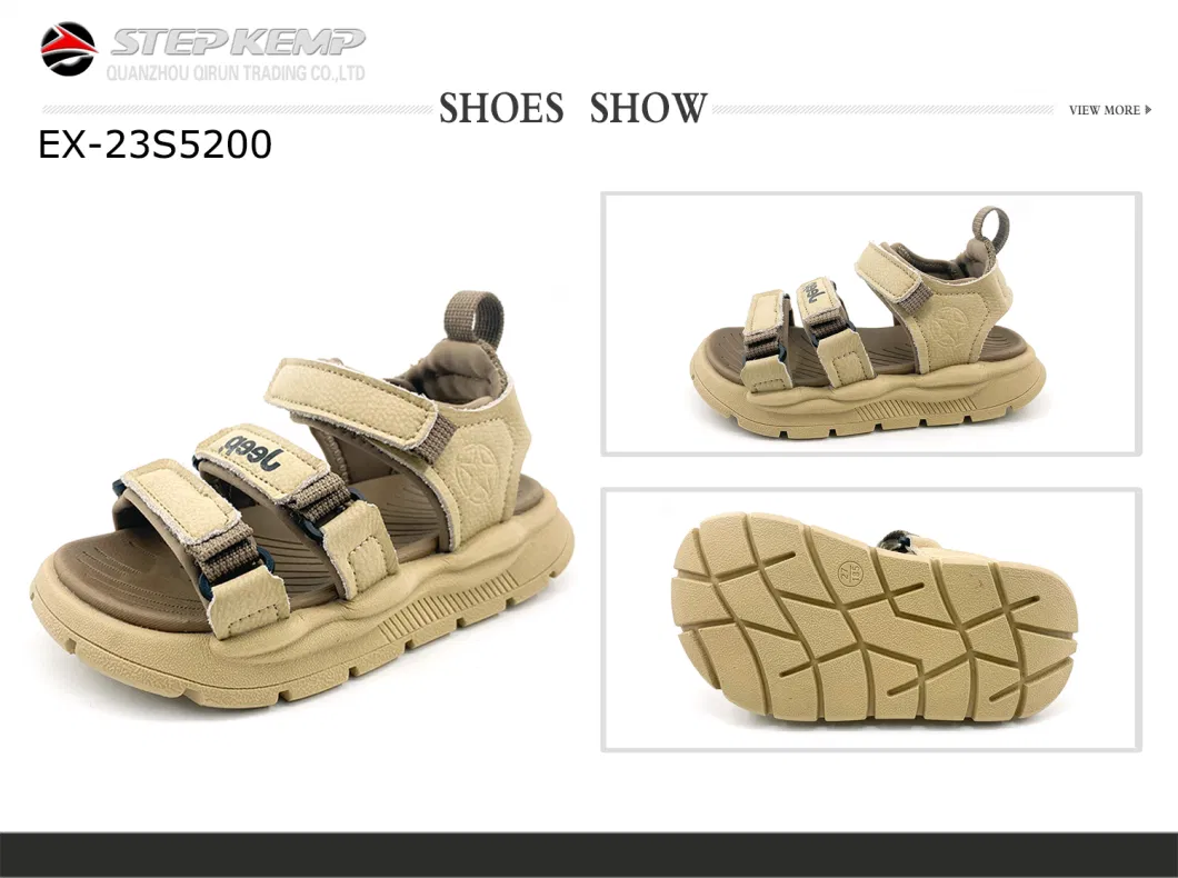 New Design Outdoor Hiking Soft Boys Khaki Sport Sandals Shoes Ex-23s5200