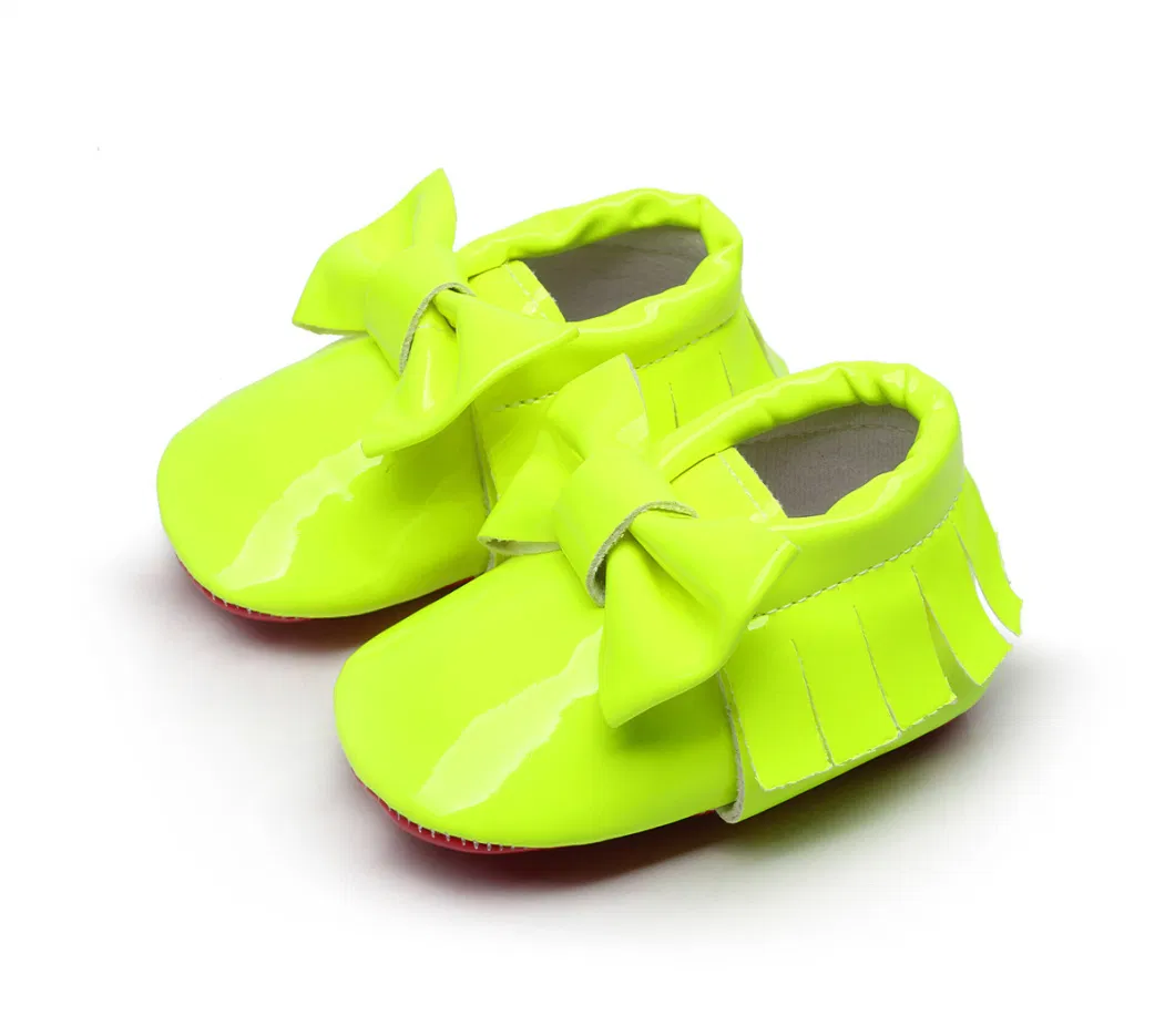 Bow Fringe Baby Moccasins Soft Sole Baby Shoes Girls Fashion Toddler Shoes Crib Flats Casual Shoes Esg13778