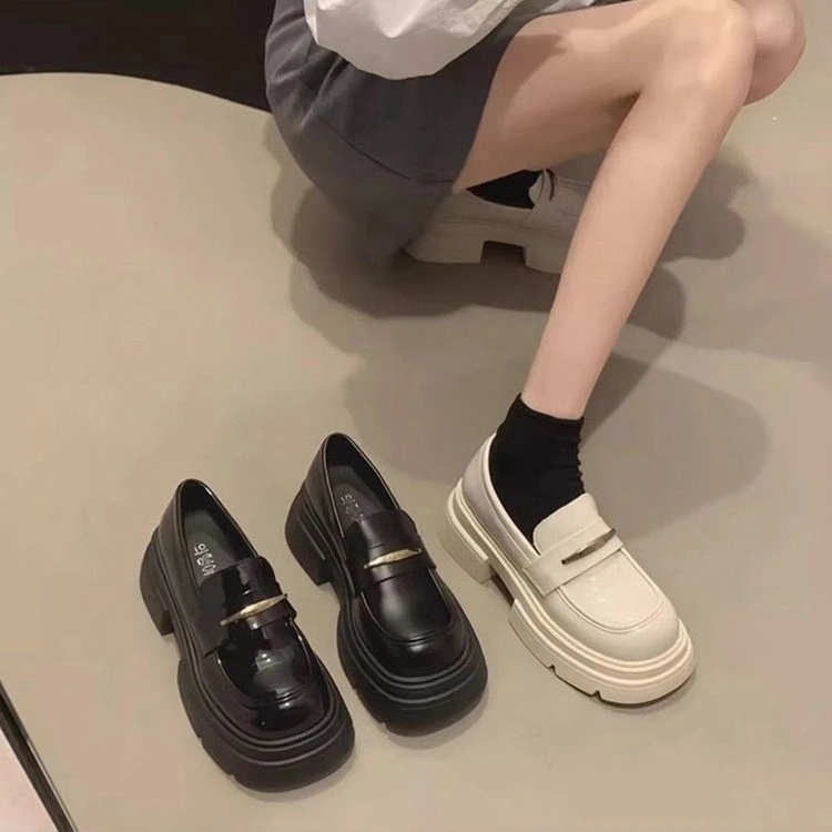 J10fashion Trend Versatile Platform Female Loafers Casual Shoes