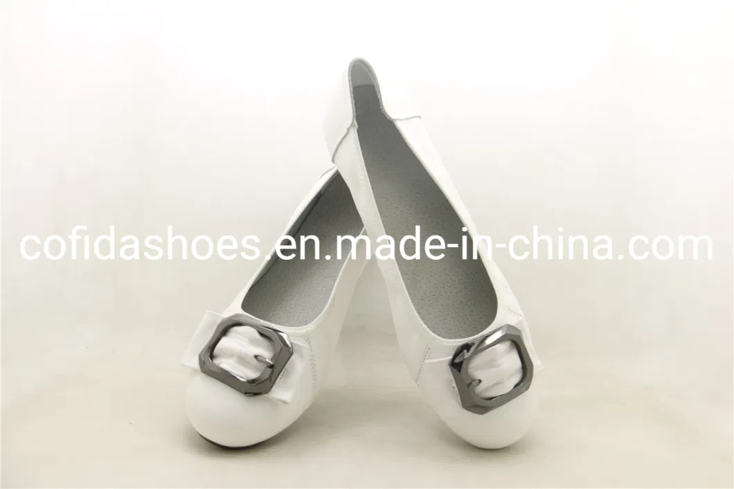 Newest Fashion Soft Leather Flat Ballerina Lady Shoes