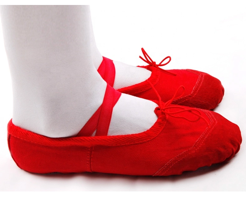 Children Ballet Slippers Soft Sole Professional Canvas Dance Training Shoes for Ballet