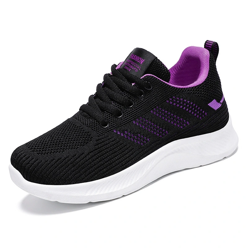 New Soft-Soled Breathable Fly-Woven Mesh Casual Sports Shoes for Women