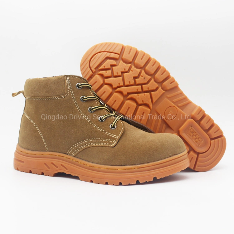 Suede Leather Work Steel Toe Industrial Safety Shoes