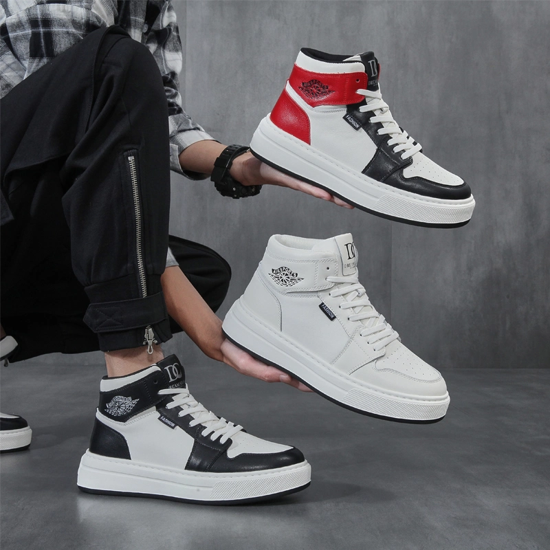 Custom Full Grain Leather Sneakers Shoes - Stylish and Comfortable Athletic Sports Shoes