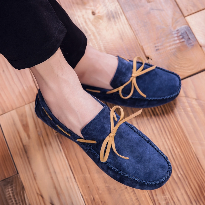 Suede Relax Loafers Driving Shoes with Big Size