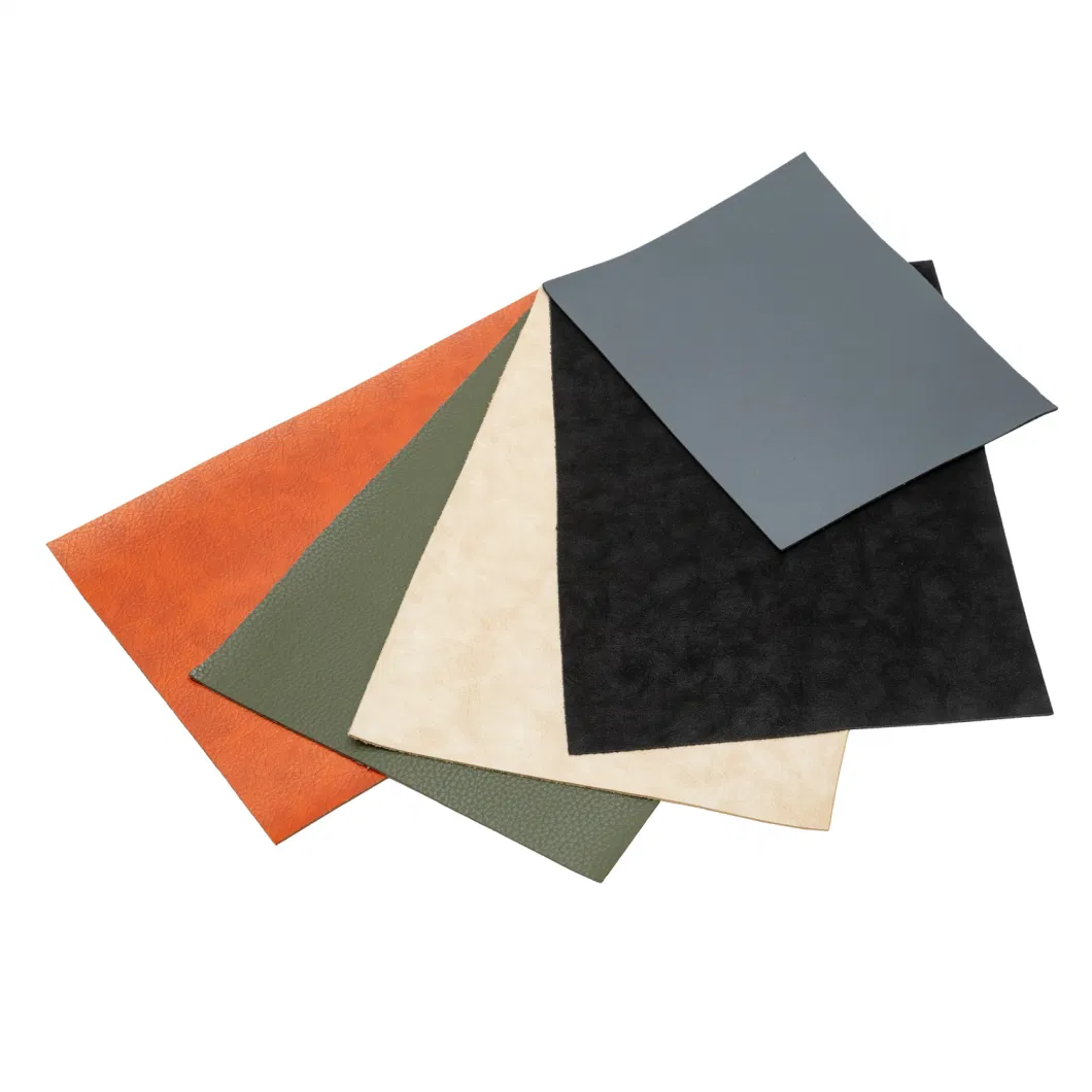 Artificial Leather Fabric Vintage Retail Leaves Print Paper Transfer PU Synthetic Leather Material with Tc Backing Fabric for Clothing, Shoes