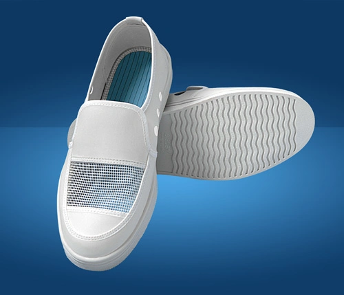 PVC 4-Eyes Antistatic Outsole Fabric Upper ESD Shoe (SI405)