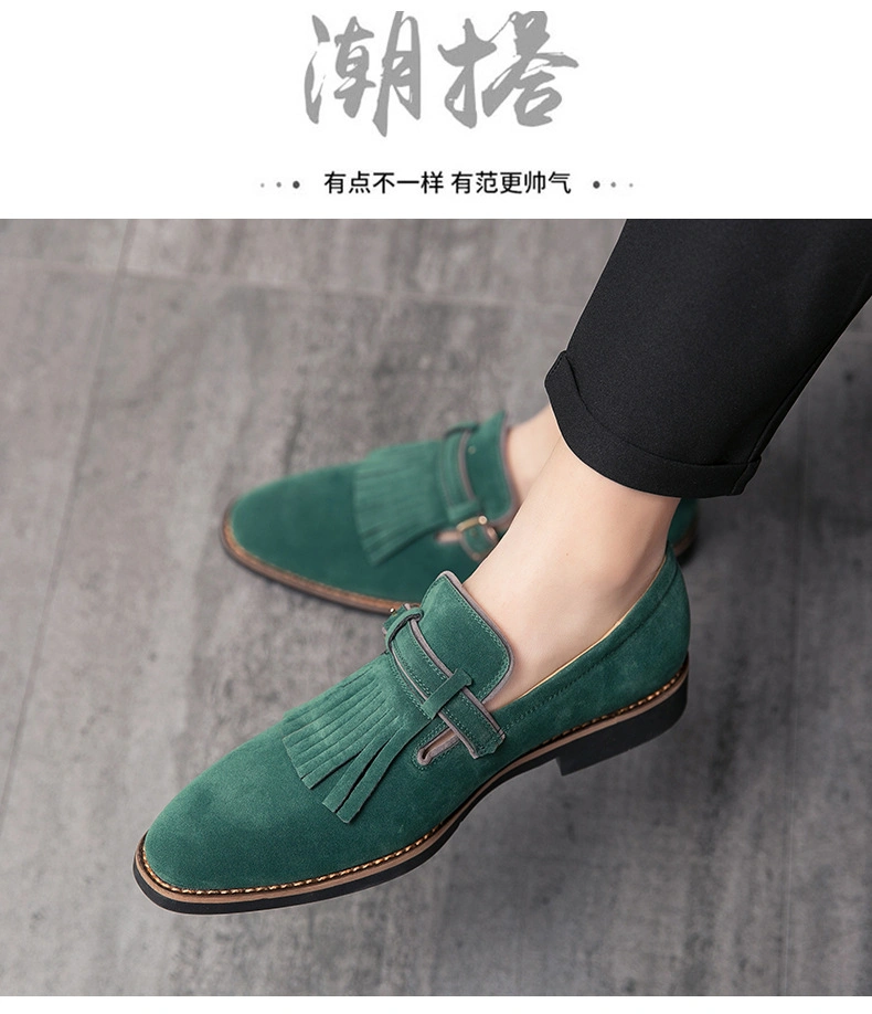 Fashion Luxury Men Shoes Casual Comfort Dress Shoe Male Minimalism Suede Leather Tassels British Brogues